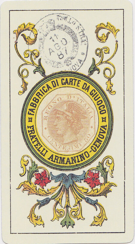 Ace of Coins from the Tarot Genoves Deck