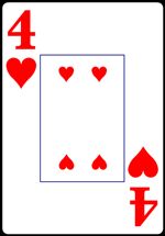 Four of Hearts from the Normal Playing Card Deck