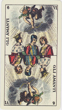 The Lovers from the Tarot Genoves Tarot Deck