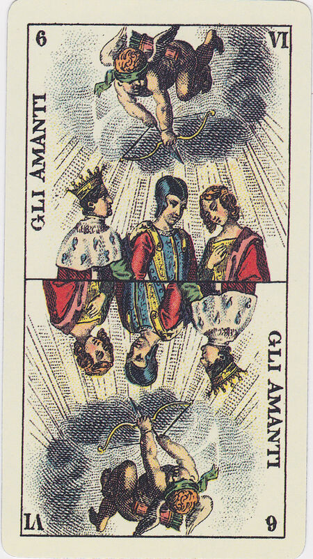 The Lovers from the Tarot Genoves Deck