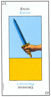 Ace of Swords from the Grand Etteilla Cartomancy Tarot Deck