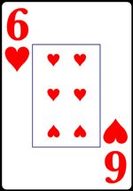 Six of Hearts from the Normal Playing Card Deck