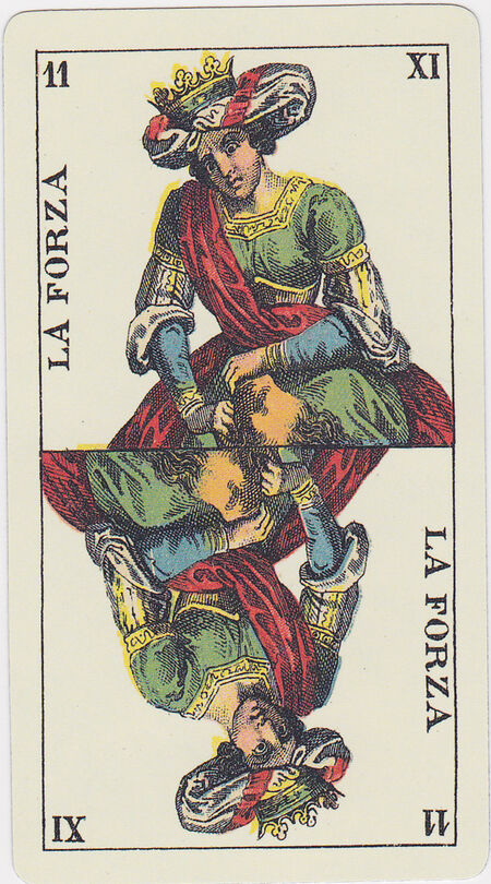 Strength from the Tarot Genoves Deck