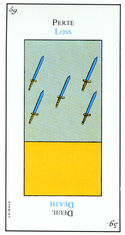 Five of Swords from the Grand Etteilla Cartomancy Tarot Deck