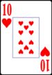 Ten of Hearts from the Normal Playing Card Deck