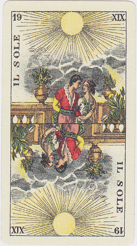 The Sun from the Tarot Genoves Deck