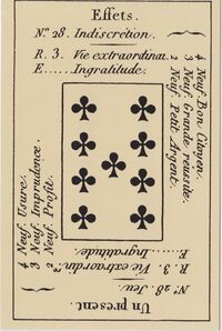 Read about Nine of Clubs from the Petit Etteilla Cartomancy Deck