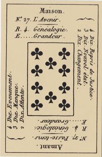 Read about Ten of Clubs from the Petit Etteilla Cartomancy Deck