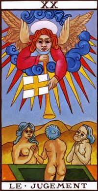 Read about Judgement from the Marseilles Pattern Tarot Deck