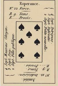 Read about Seven of Spades from the Petit Etteilla Cartomancy Deck