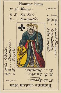 Read about King of Clubs from the Petit Etteilla Cartomancy Deck