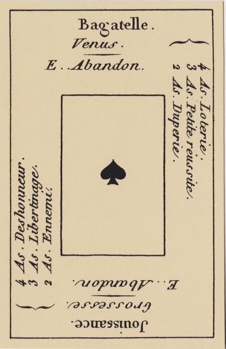 Ace of Spades from the Petit Etteilla Cartomancy Deck