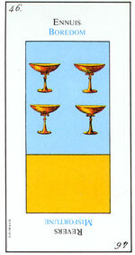 Four of Cups from the Grand Etteilla Cartomancy Tarot Deck