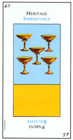 Five of Cups from the Grand Etteilla Cartomancy Tarot Deck