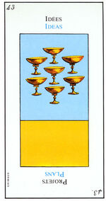 Seven of Cups from the Grand Etteilla Cartomancy Tarot Deck