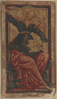 Temperance from the Ercole I d'Este Tarot Deck Fragment Deck