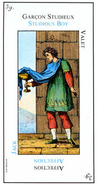 Page of Cups from the Grand Etteilla Cartomancy Tarot Deck