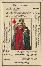 Queen of Diamonds from the Petit Etteilla Cartomancy Deck