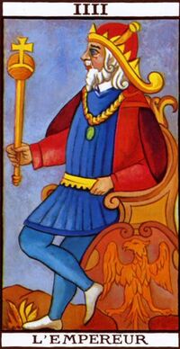 Read about The Emperor from the Marseilles Pattern Tarot Deck