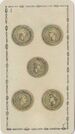 Five of Coins from the Ancient Tarot of Lombardy Deck
