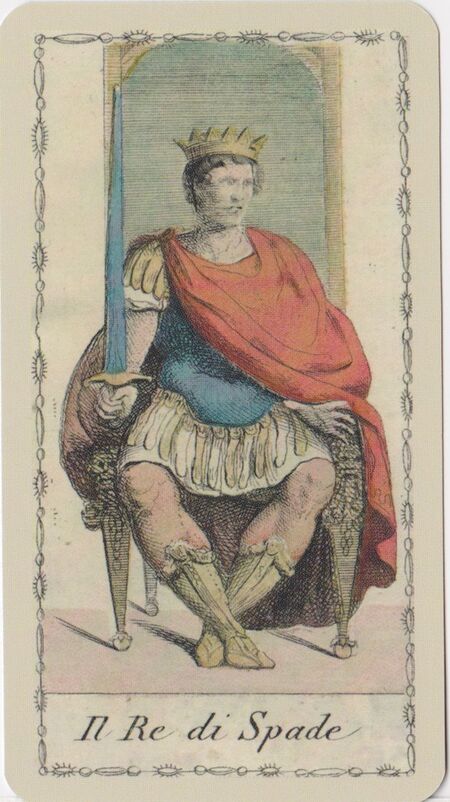 King of Swords from the Ancient Tarot of Lombardy Deck