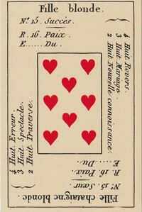 Read about Eight of Hearts from the Petit Etteilla Cartomancy Deck