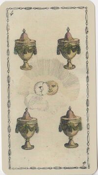 Read about Four of Cups from the Ancient Tarot of Lombardy Deck