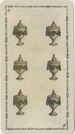 Six of Cups from the Ancient Tarot of Lombardy Deck