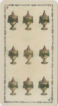Read about Nine of Cups from the Ancient Tarot of Lombardy Deck