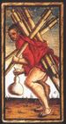 Five of Wands from the Sola Busca Tarot Deck