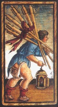 Six of Wands from the Sola Busca Tarot Deck