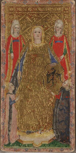 The Empress from the Visconti A Tarot Deck Fragment Deck