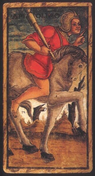 Knight of Wands from the Sola Busca Tarot Deck