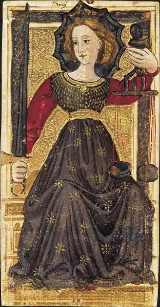 Justice from the Medieval Tarocchi Deck Fragment Deck