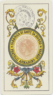 Ace of Coins from the Tarot Genoves Deck