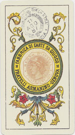 Ace of Coins from the Tarot Genoves Tarot Deck