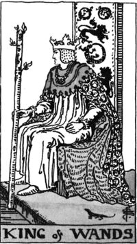 Read about King of Wands from the Waite Smith Tarot Deck