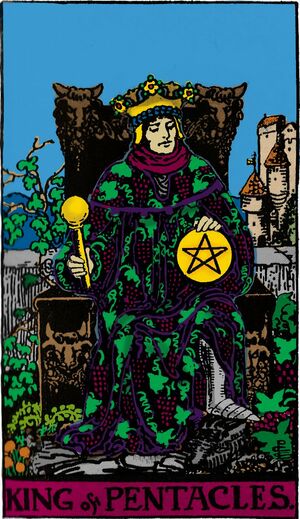 King of Pentacles from the Vivid Waite Smith Tarot Deck