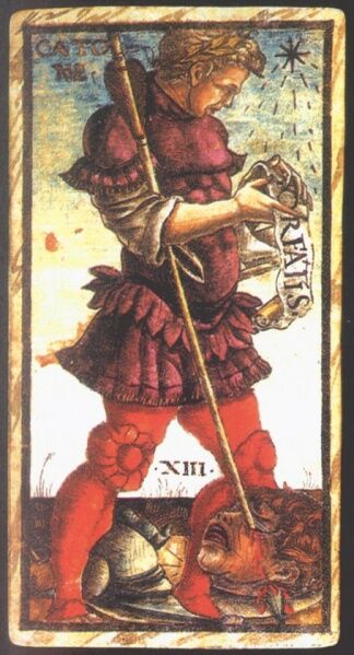 Catone from the Sola Busca Tarot Deck