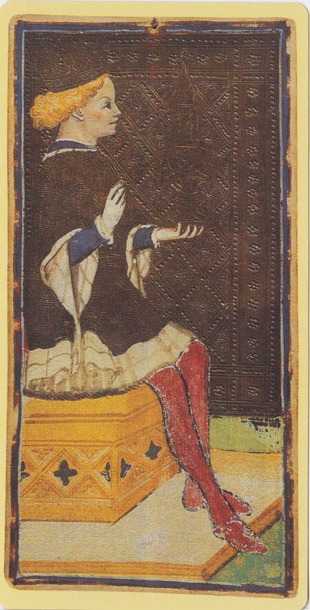 King of Cups from the Visconti B Tarot Deck Fragment Deck
