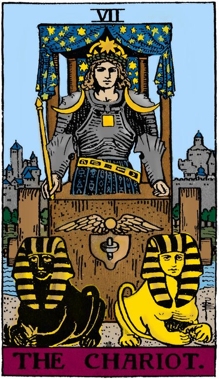 The Chariot from the Vivid Waite Smith Tarot Deck