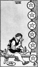 Eight of Pentacles from the Waite Smith Tarot Deck