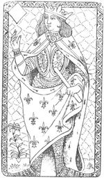 King of Diamonds from the Early French Tarot Deck Fragment Deck