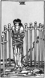 Eight of Swords from the Waite Smith Tarot Deck