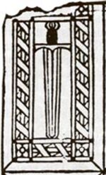 Ace of Swords from the Moorish Playing Card Deck Fragment Deck