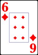Six of Diamonds from the Normal Playing Card Deck