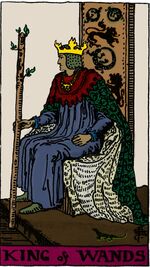 King of Wands from the Vivid Waite Smith Tarot Deck