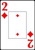 Two of Diamonds from the Normal Playing Card Deck