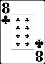 Eight of Clubs from the Normal Playing Card Deck