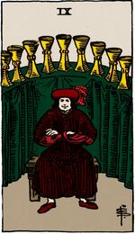Nine of Cups from the Vivid Waite Smith Tarot Deck